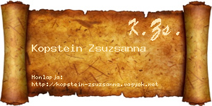 Kopstein Zsuzsanna névjegykártya
