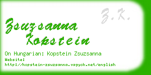 zsuzsanna kopstein business card